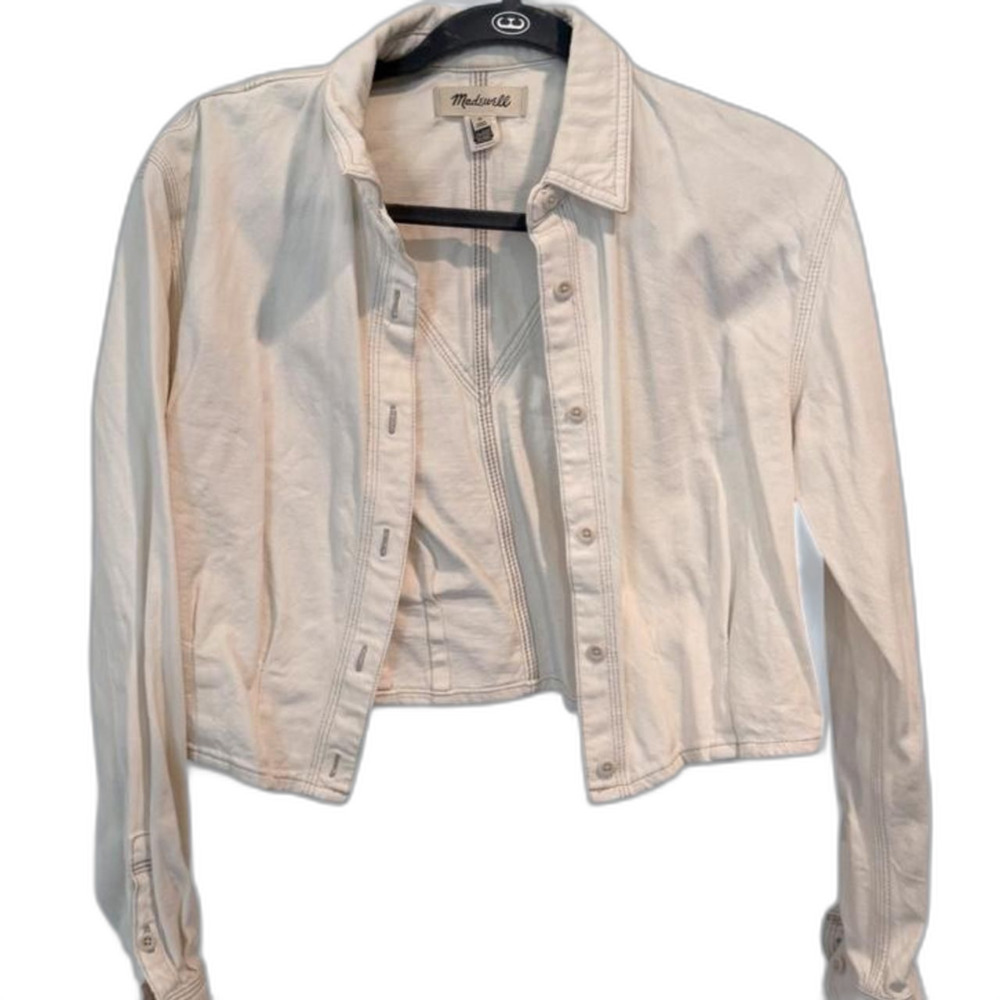 Madewell Women's White Denim Jacket